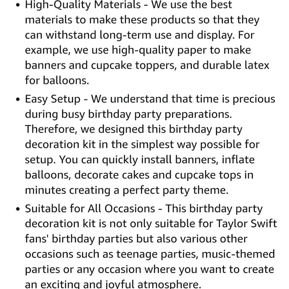 Taylor Swift Birthday Party Decoration Kit - Picture 17 of 17